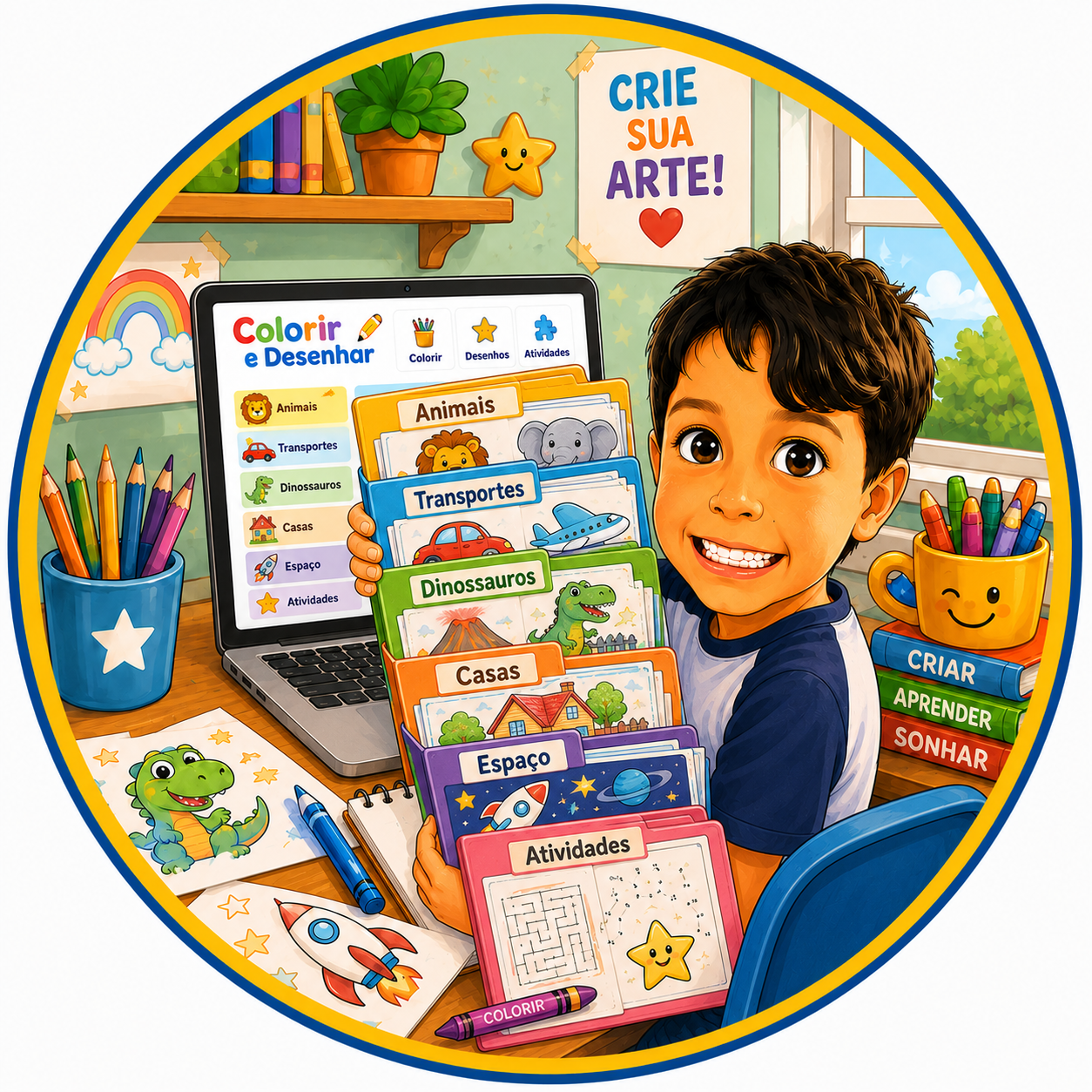 Categorias de desenhos para colorir
