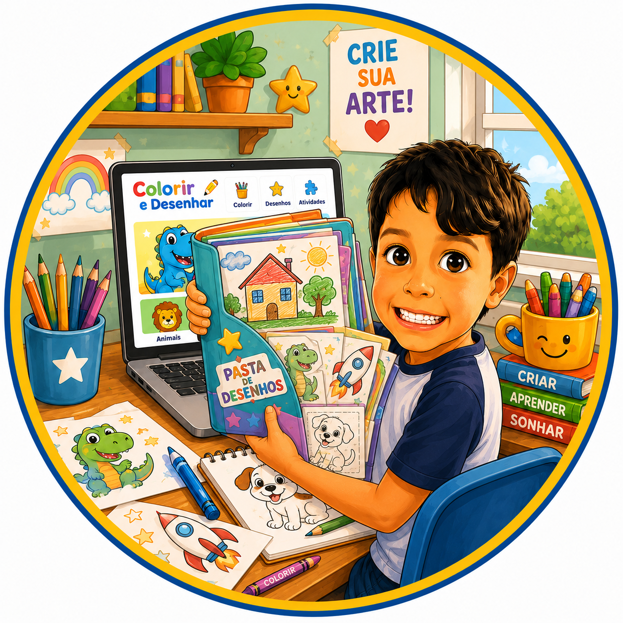 Todos os desenhos para imprimir e colorir