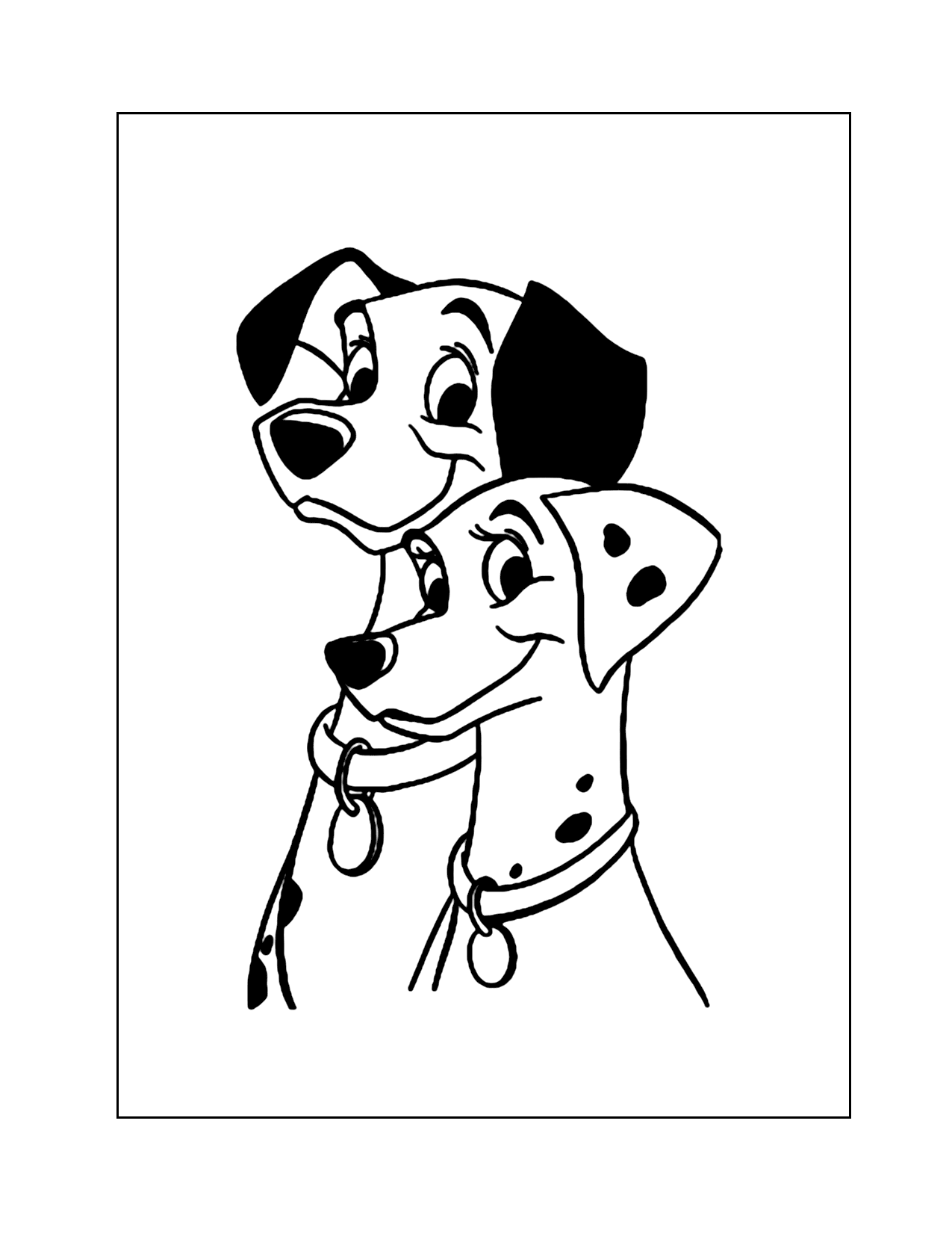 Desenho de 101 Dalmatas para colorir e imprimir: número 14