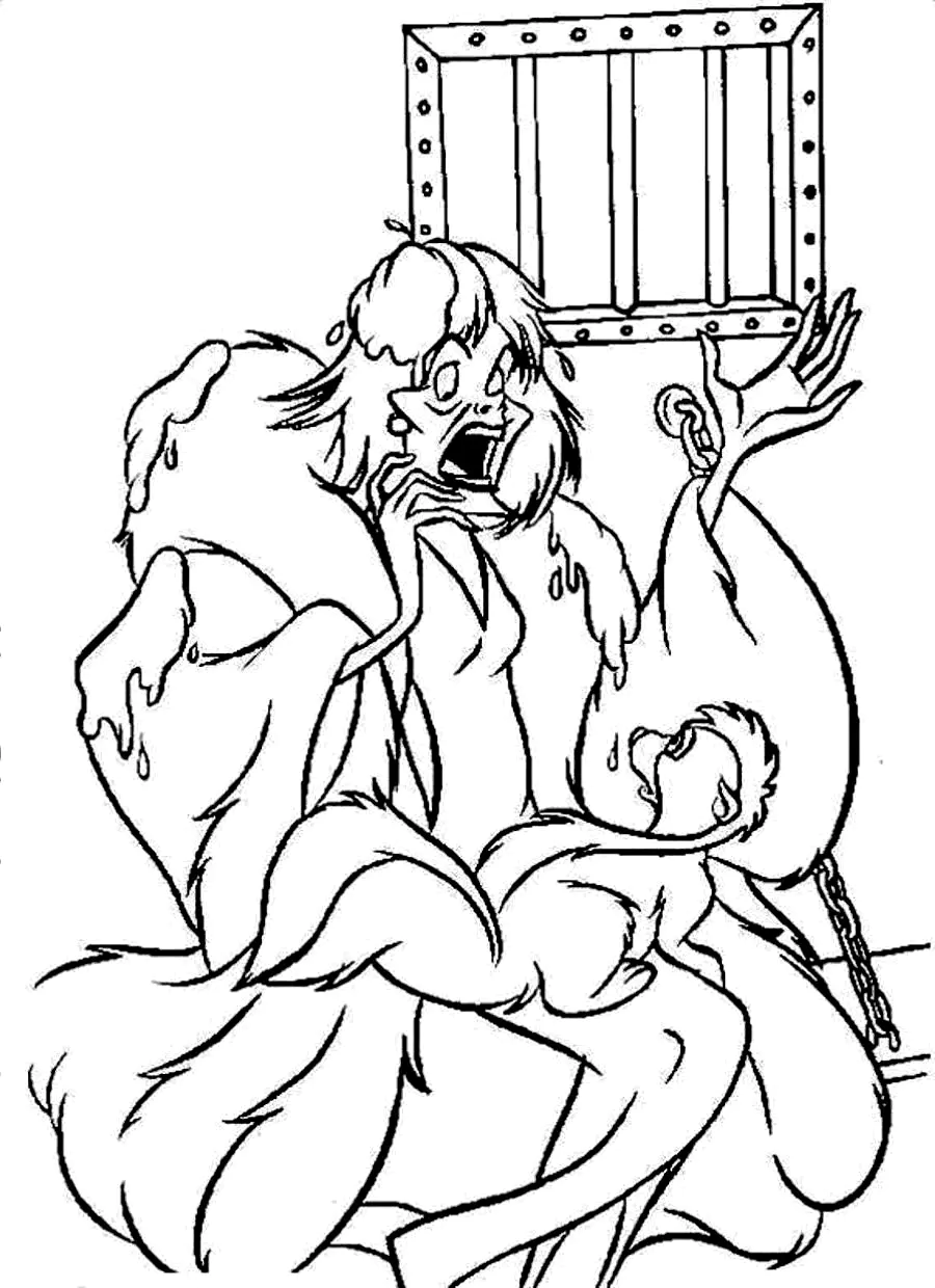 Desenho de 101 Dalmatas para colorir e imprimir: número 19