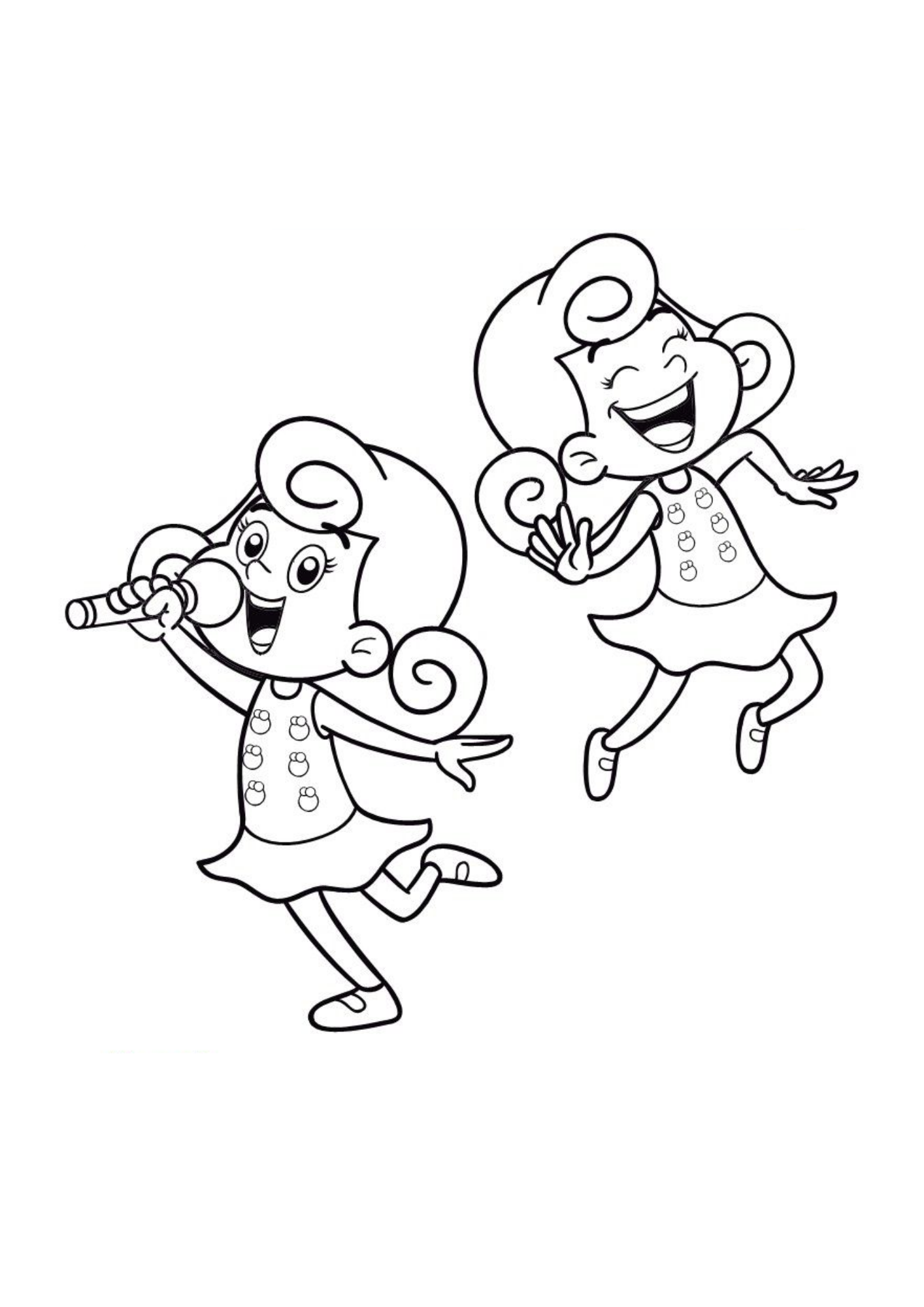 Desenho de 3 Palavrinhas para colorir e imprimir: número 2