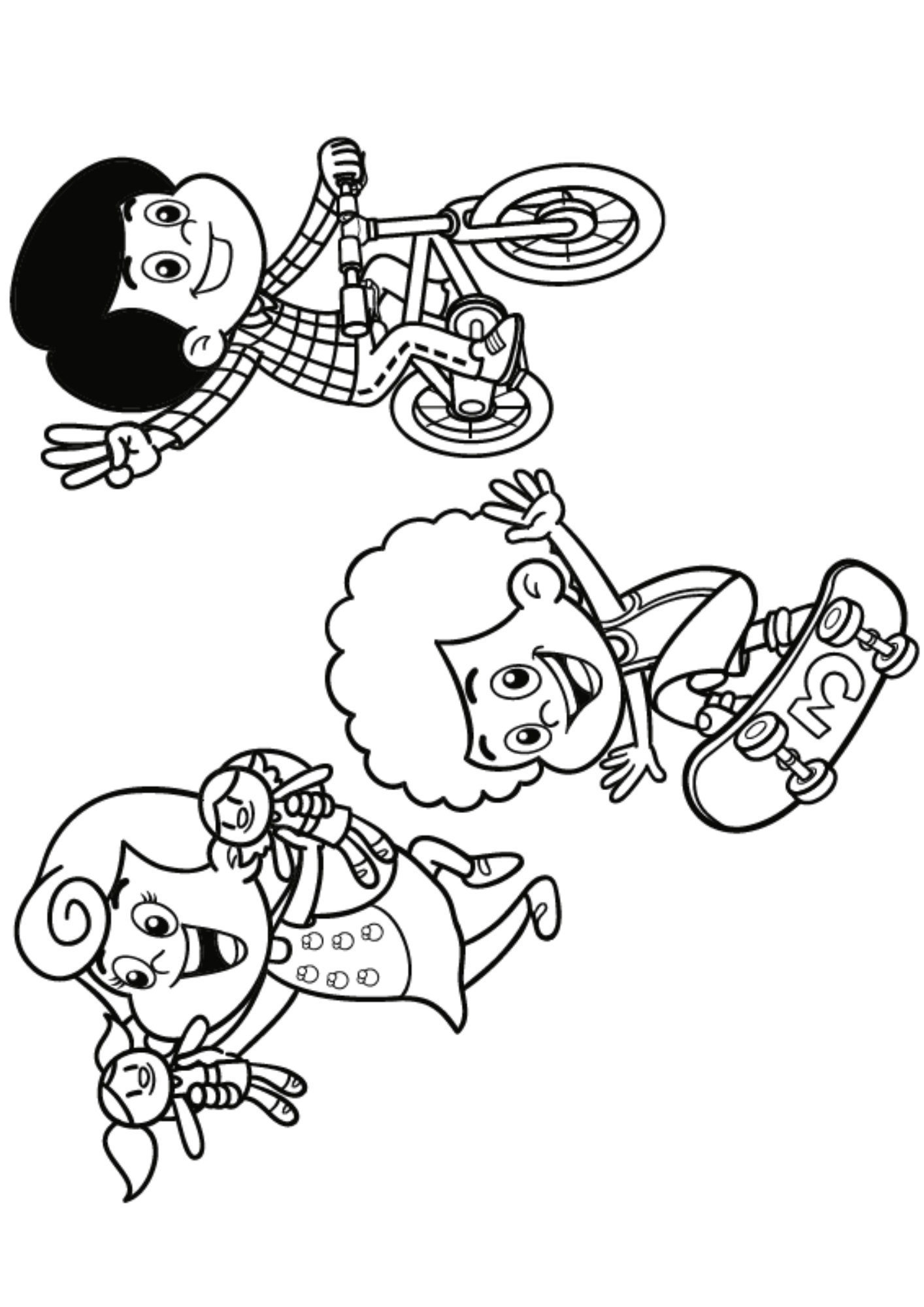 Desenho de 3 Palavrinhas para colorir e imprimir: número 7