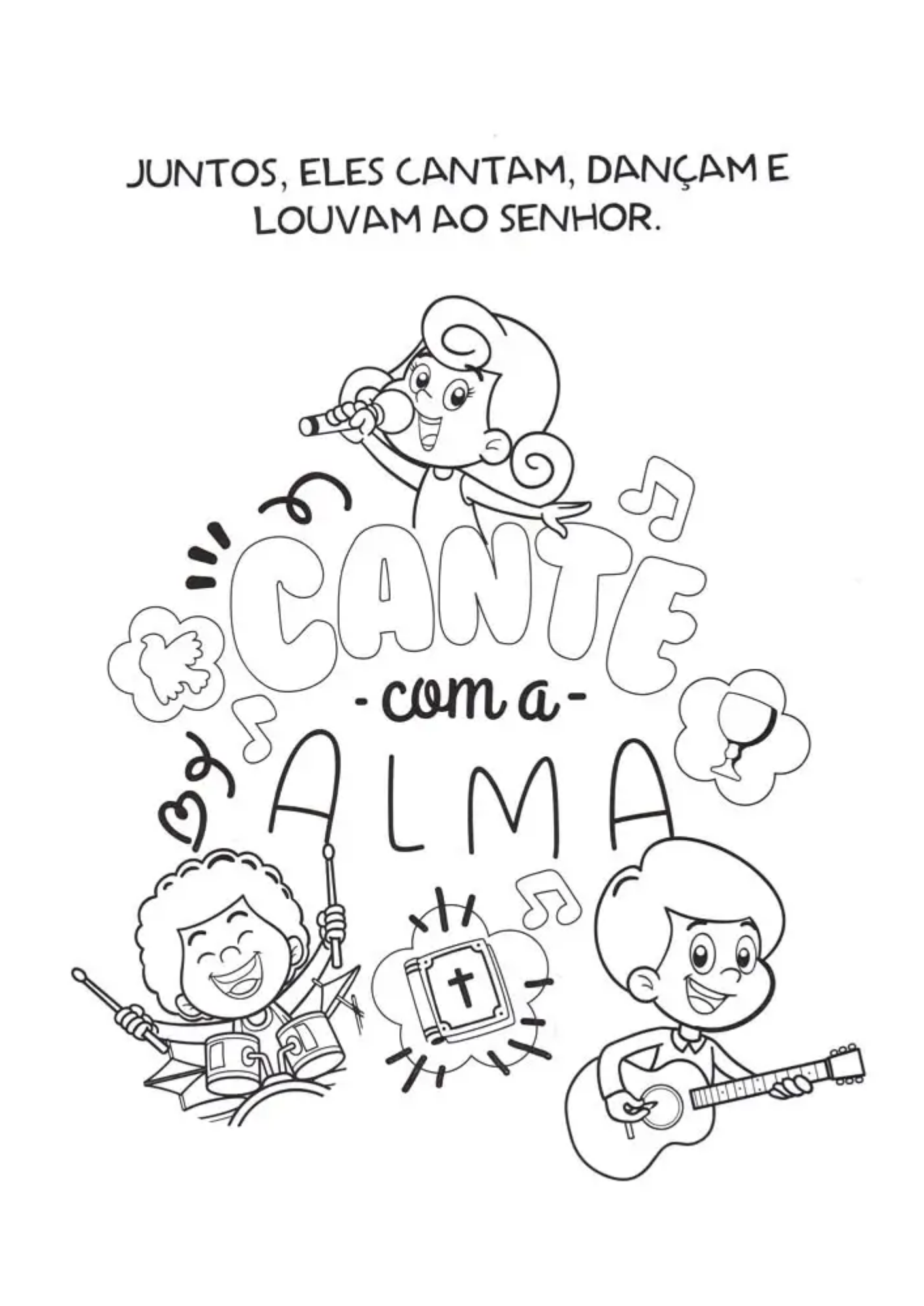 Desenho de 3 Palavrinhas para colorir e imprimir: número 8