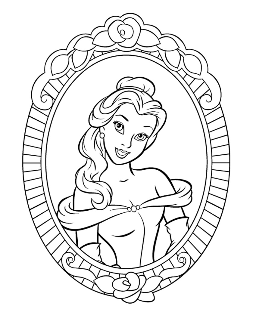Desenho de A Bela e a Fera para colorir e imprimir: número 6