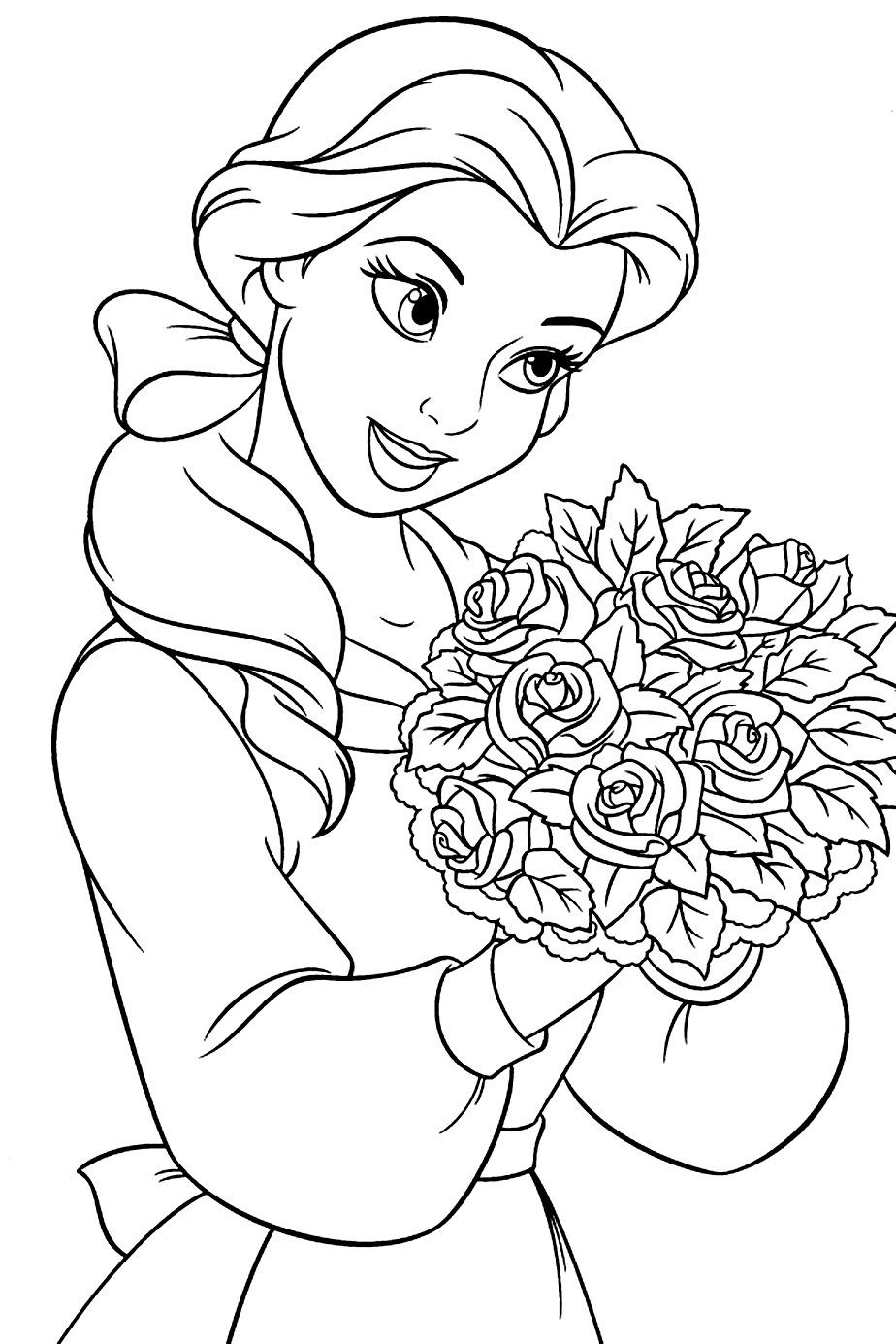 Desenho de A Bela e a Fera para colorir e imprimir: número 21