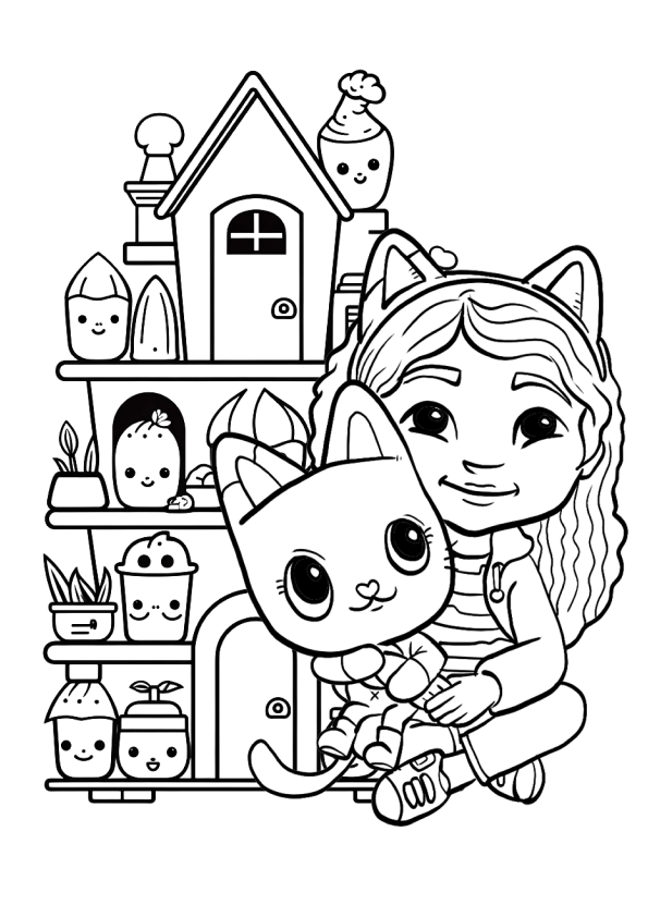Desenho de A Casa Magica da Gabby para colorir e imprimir: número 2