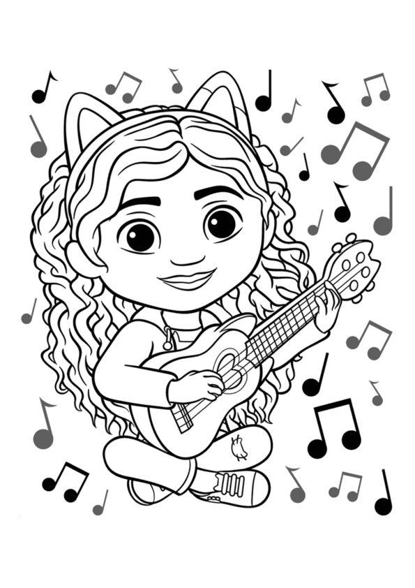 Desenho de A Casa Magica da Gabby para colorir e imprimir: número 4
