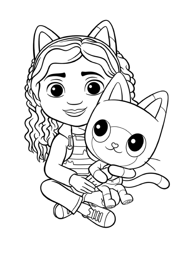 Desenho de A Casa Magica da Gabby para colorir e imprimir: número 5