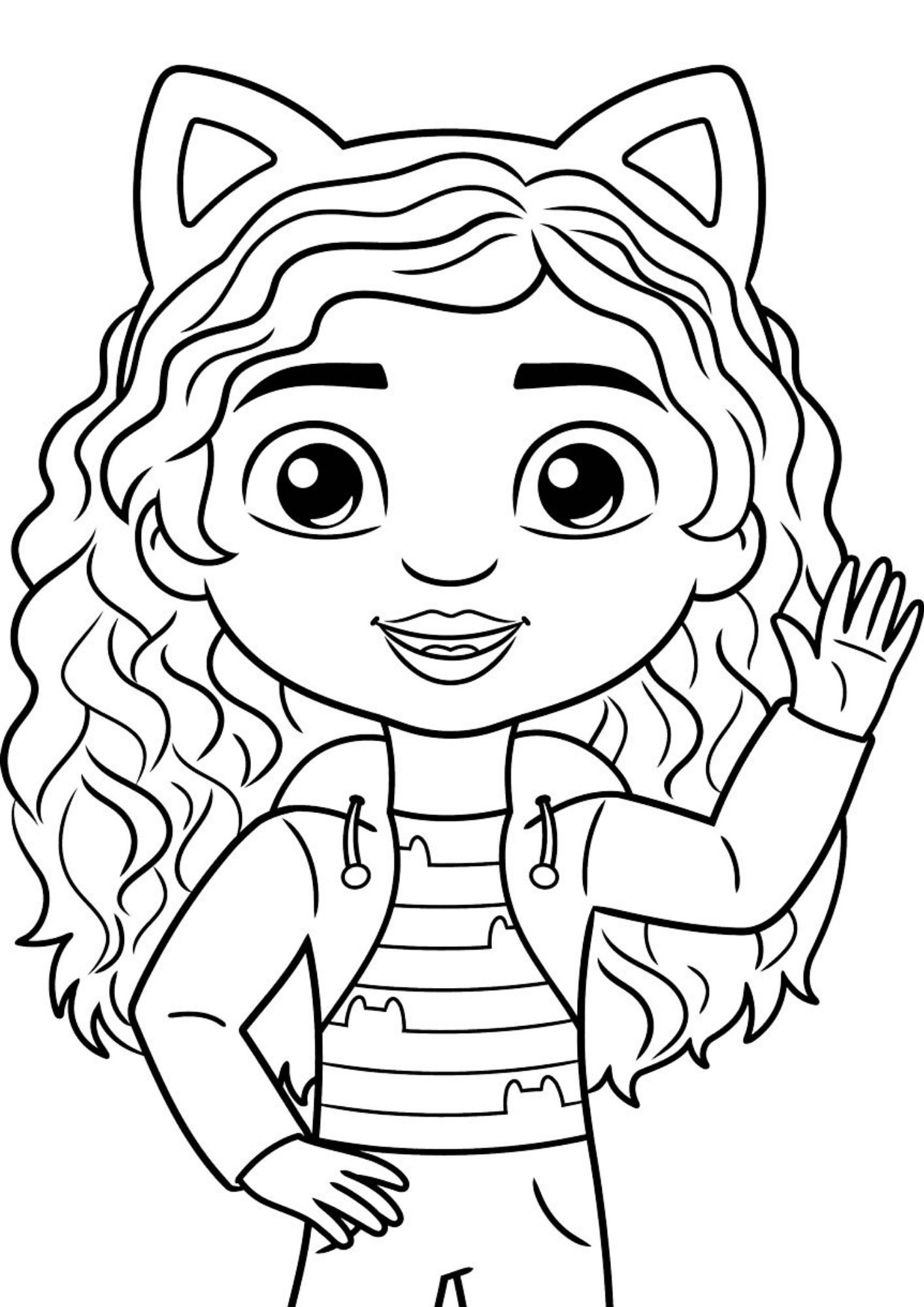 Desenho de A Casa Magica da Gabby para colorir e imprimir: número 9