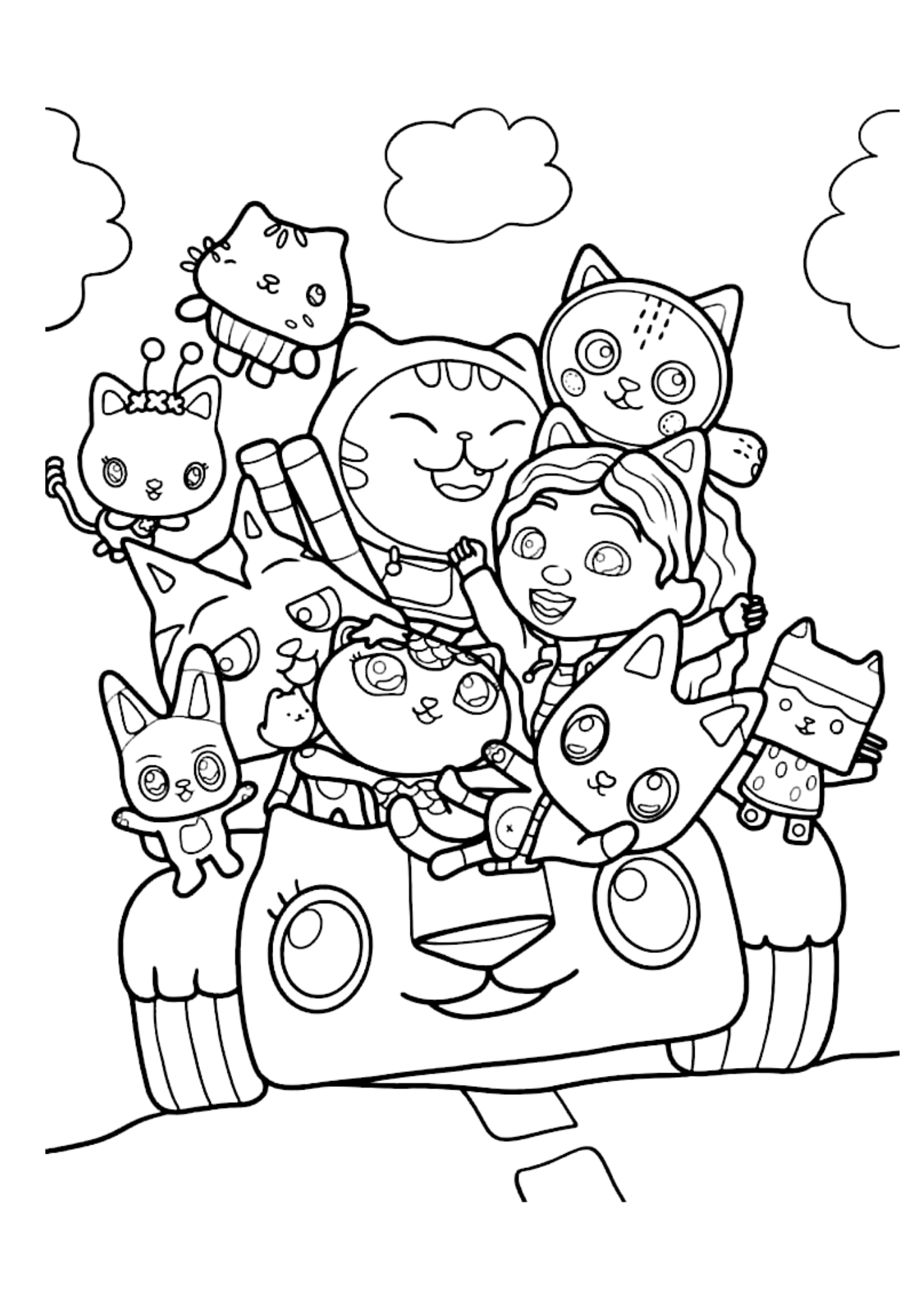Desenho de A Casa Magica da Gabby para colorir e imprimir: número 15