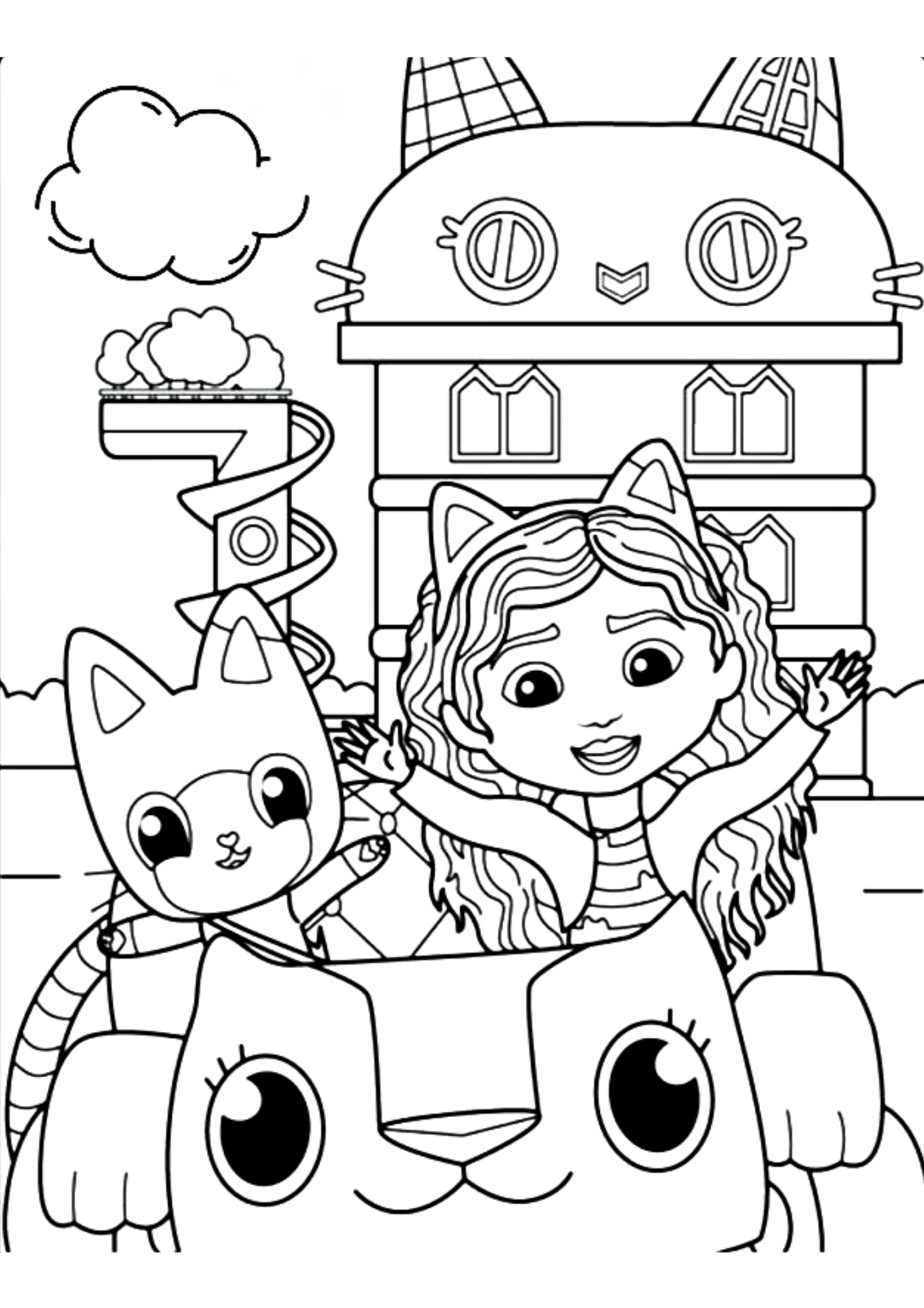 Desenho de A Casa Magica da Gabby para colorir e imprimir: número 22