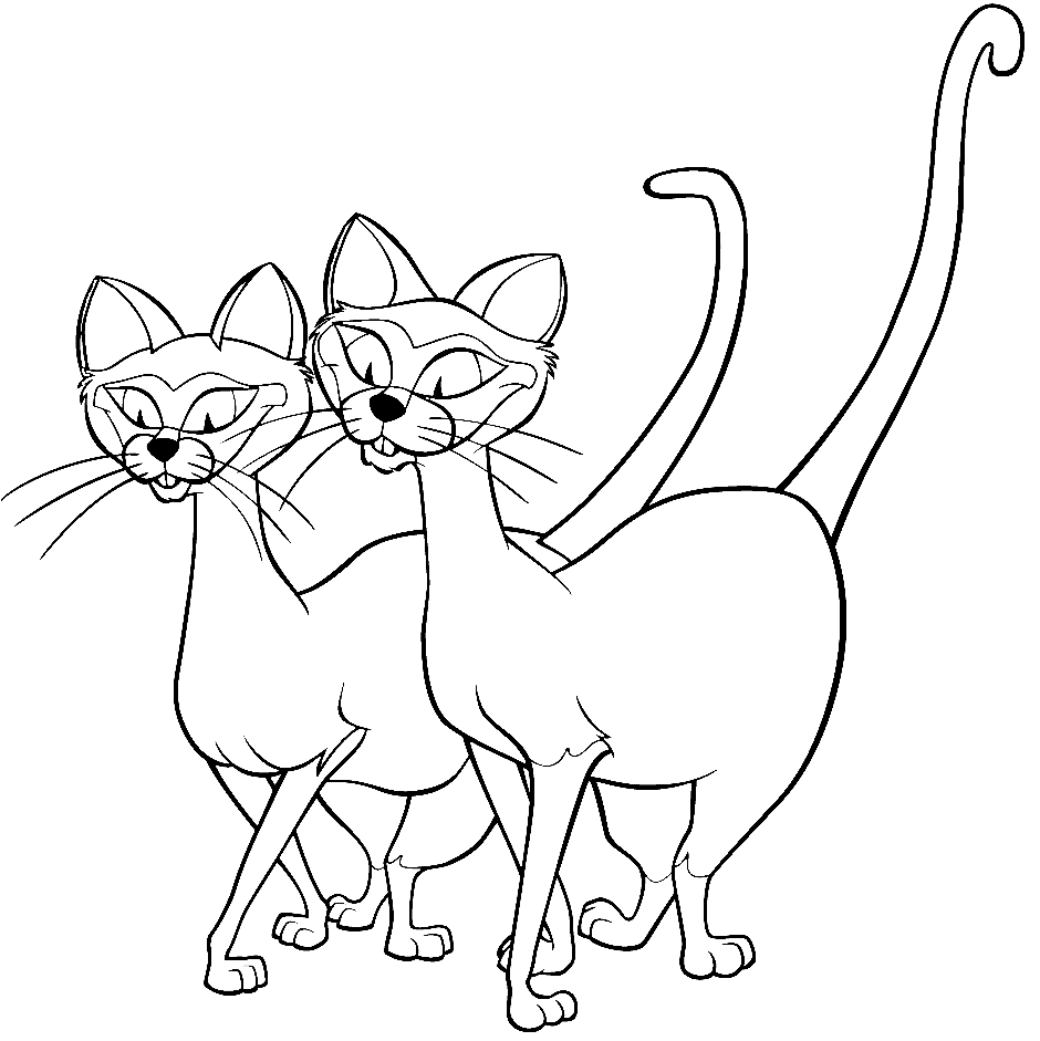 Desenho de A Dama e o Vagabundo para colorir e imprimir: número 7