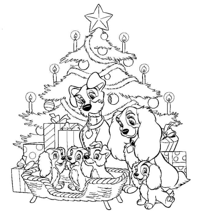 Desenho de A Dama e o Vagabundo para colorir e imprimir: número 18