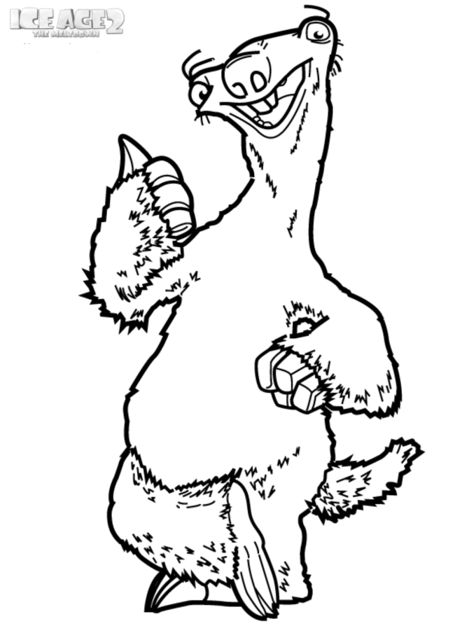 Desenho de A Era do Gelo para colorir e imprimir: número 10