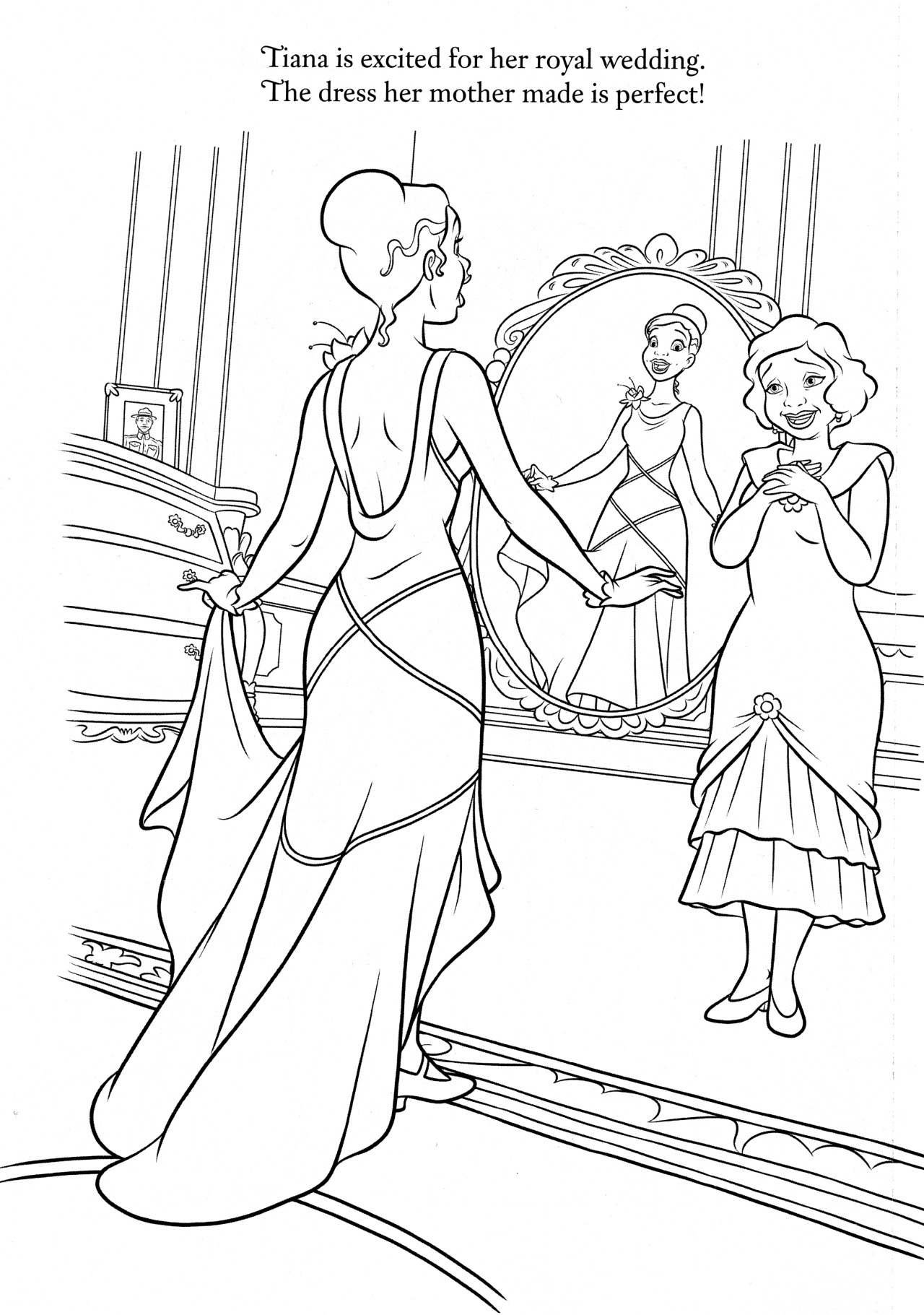 Desenho de A Princesa e o Sapo para colorir e imprimir: número 20