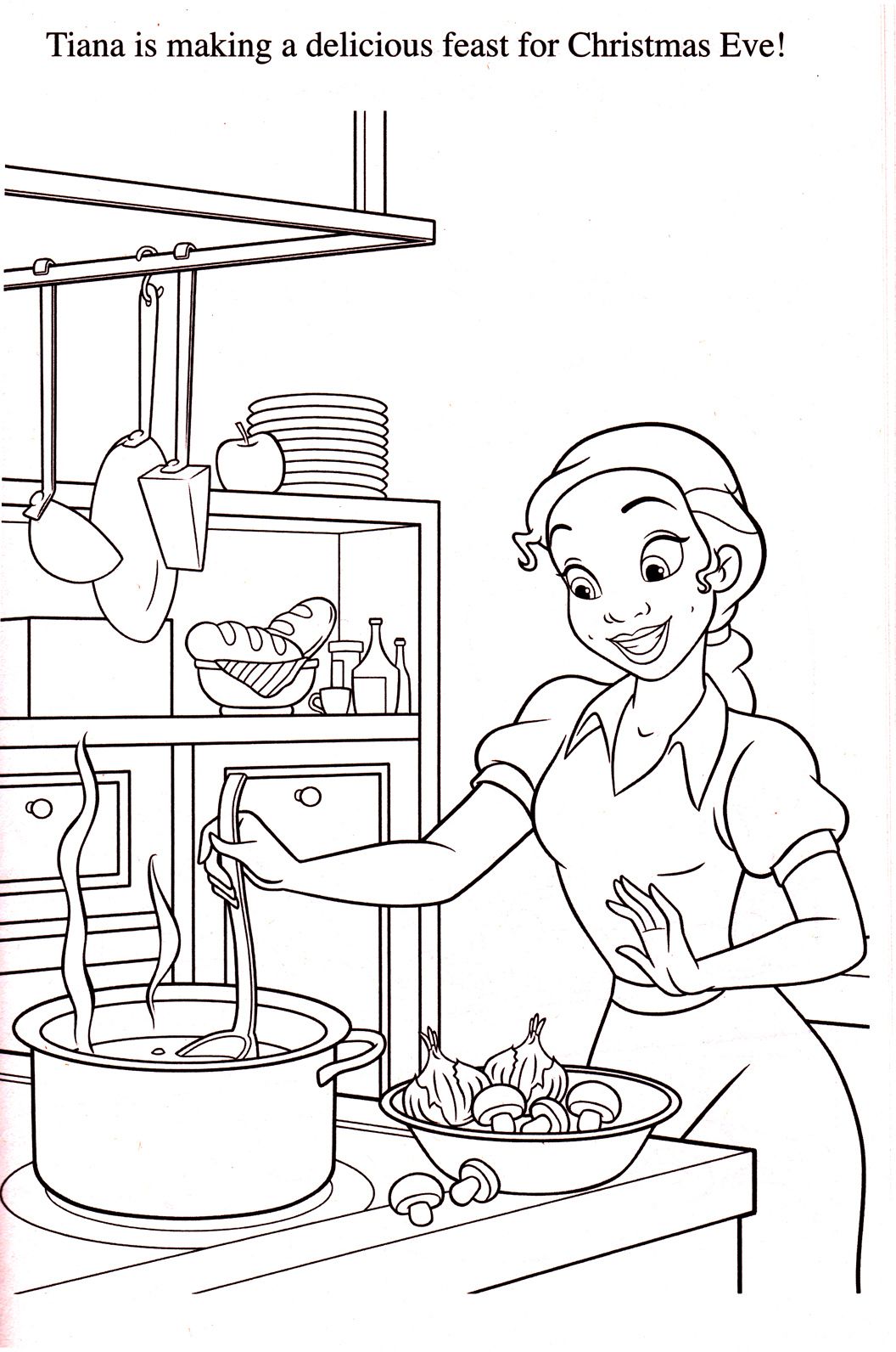 Desenho de A Princesa e o Sapo para colorir e imprimir: número 23