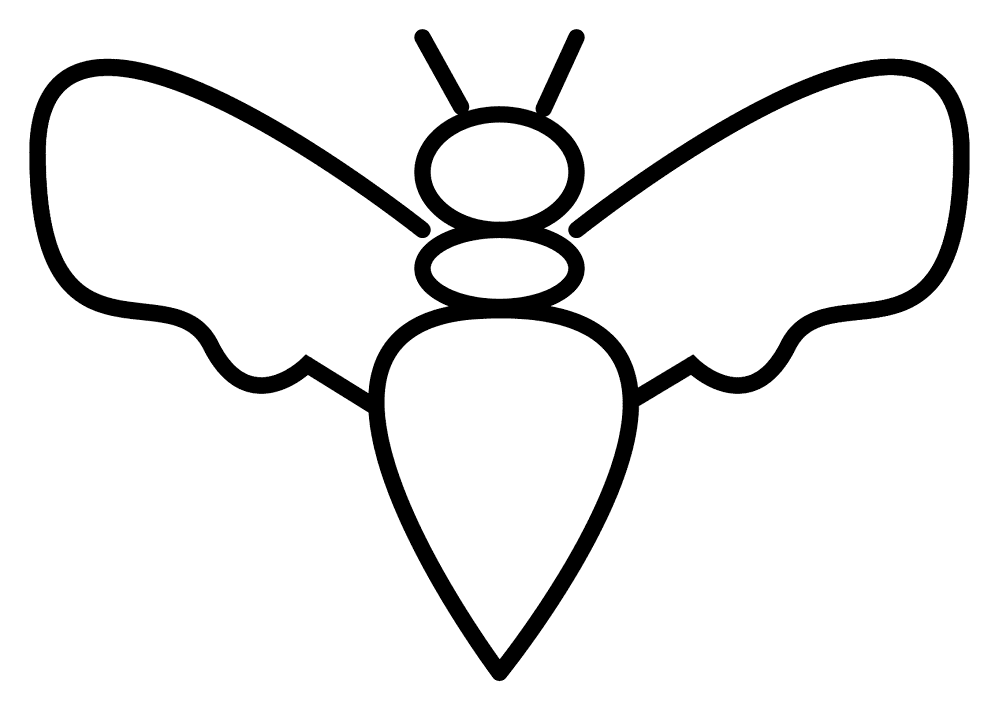 Desenho de Abelhas para colorir e imprimir: número 6