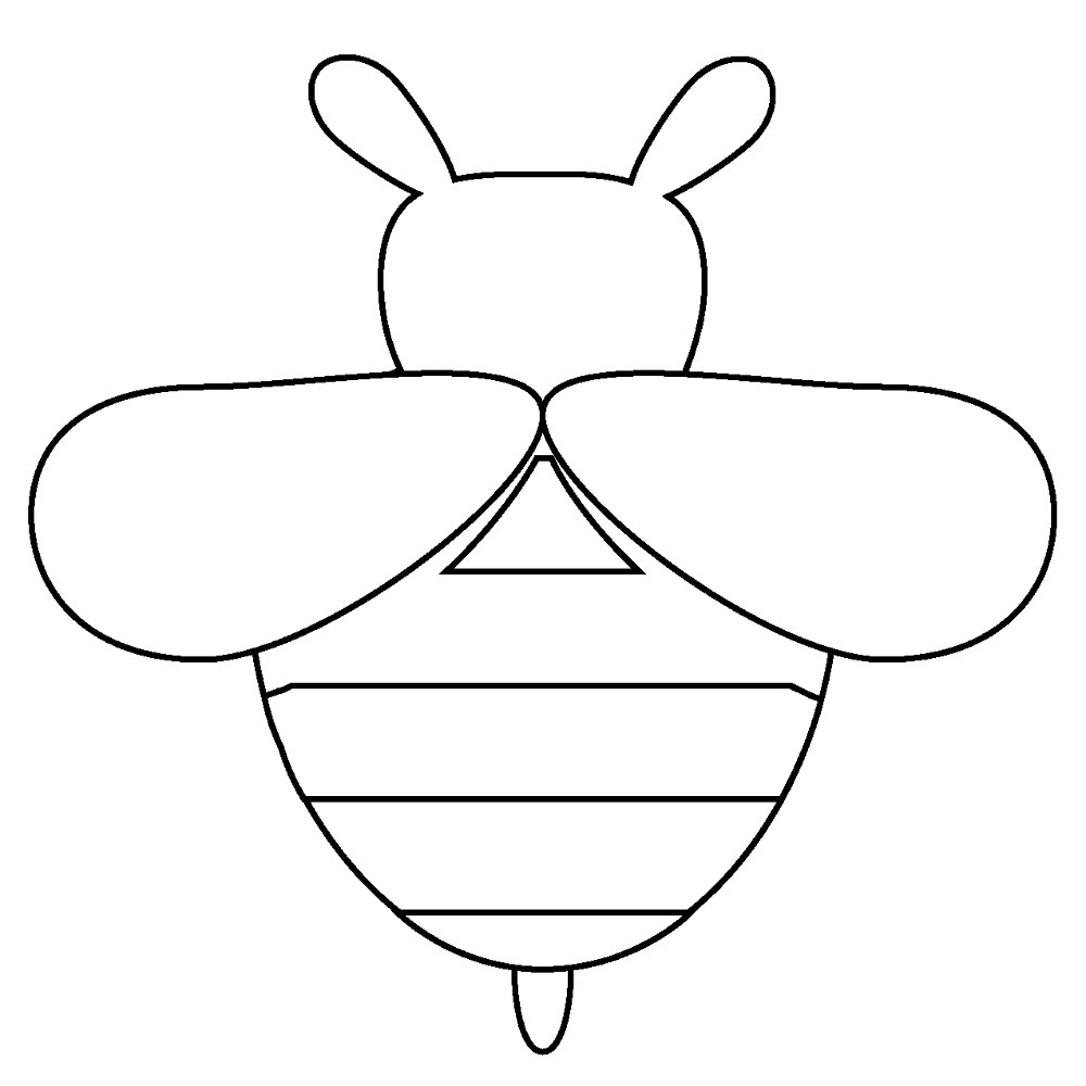 Desenho de Abelhas para colorir e imprimir: número 8