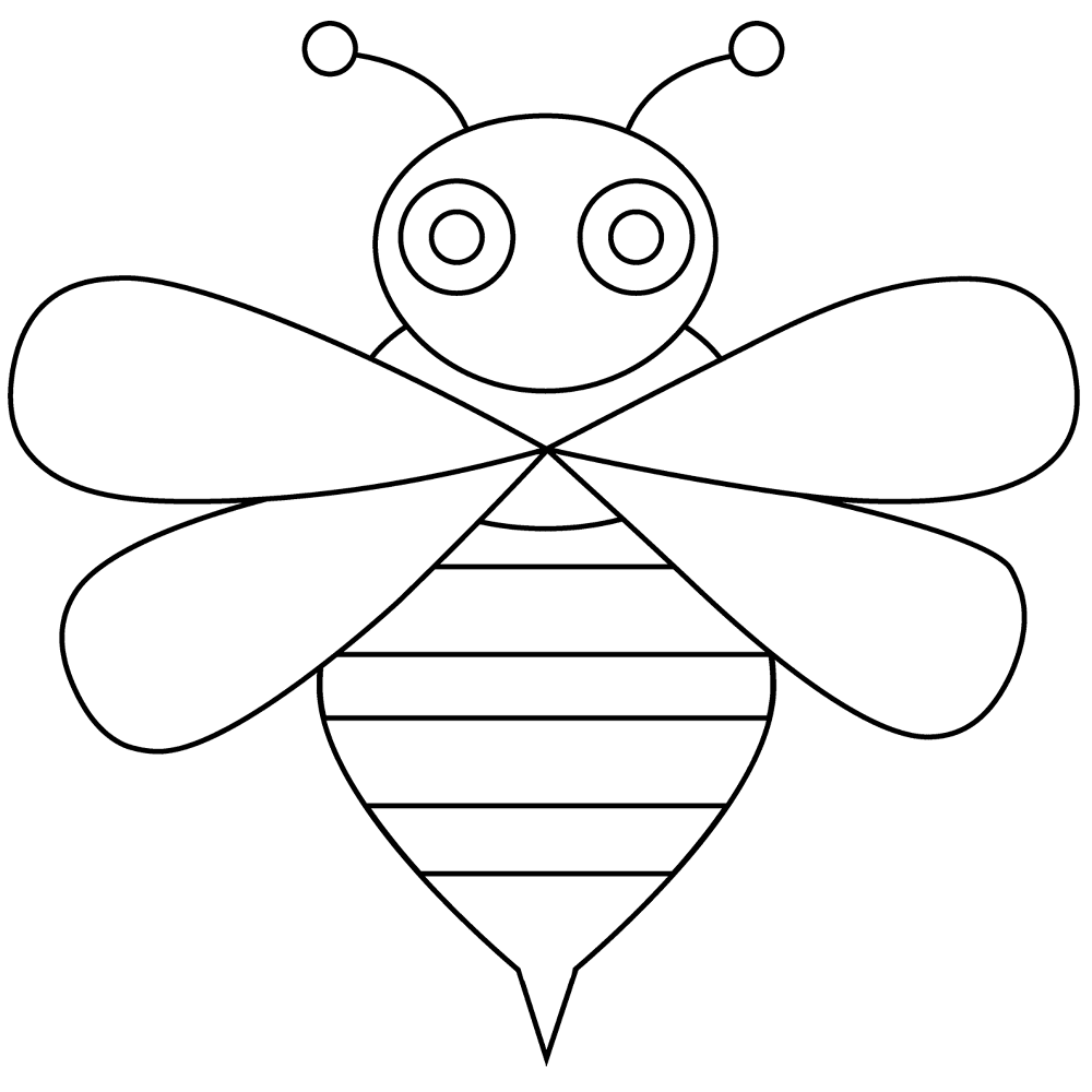 Desenho de Abelhas para colorir e imprimir: número 9