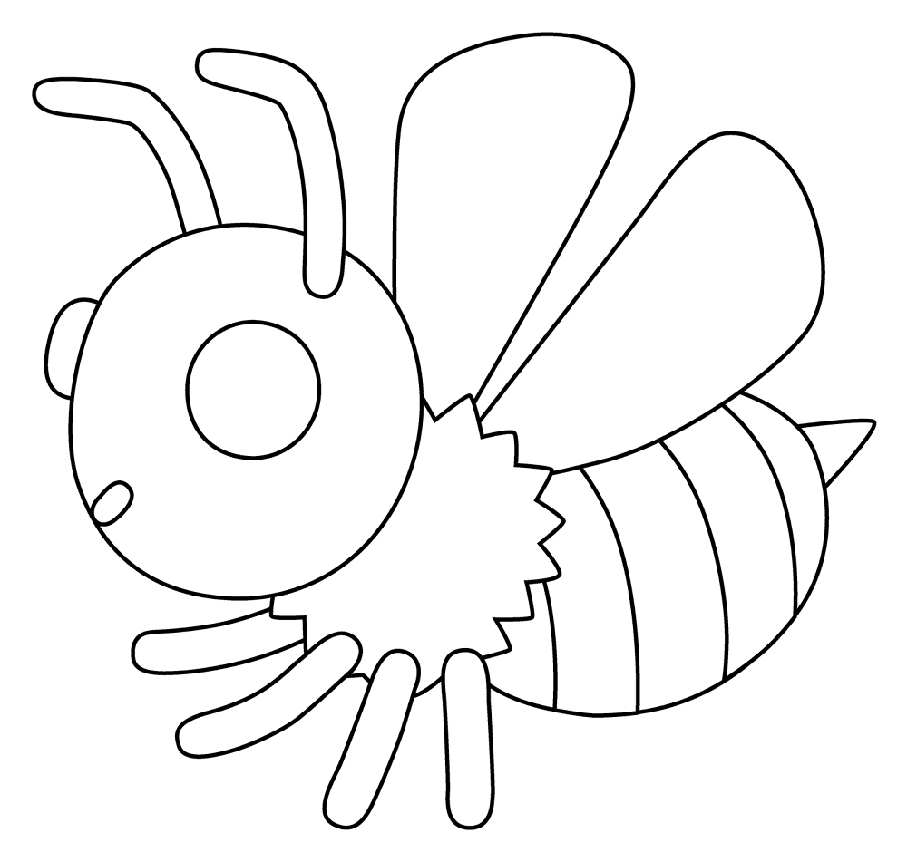 Desenho de Abelhas para colorir e imprimir: número 10