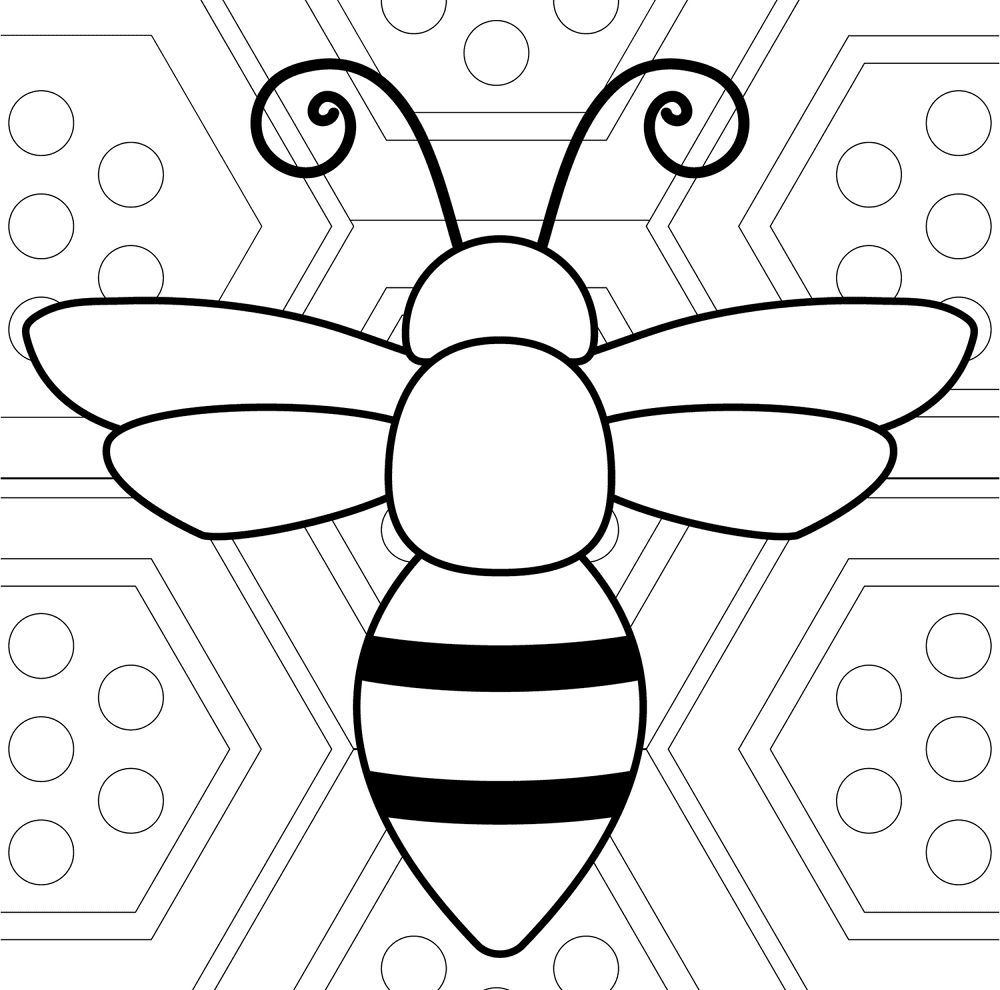 Desenho de Abelhas para colorir e imprimir: número 11