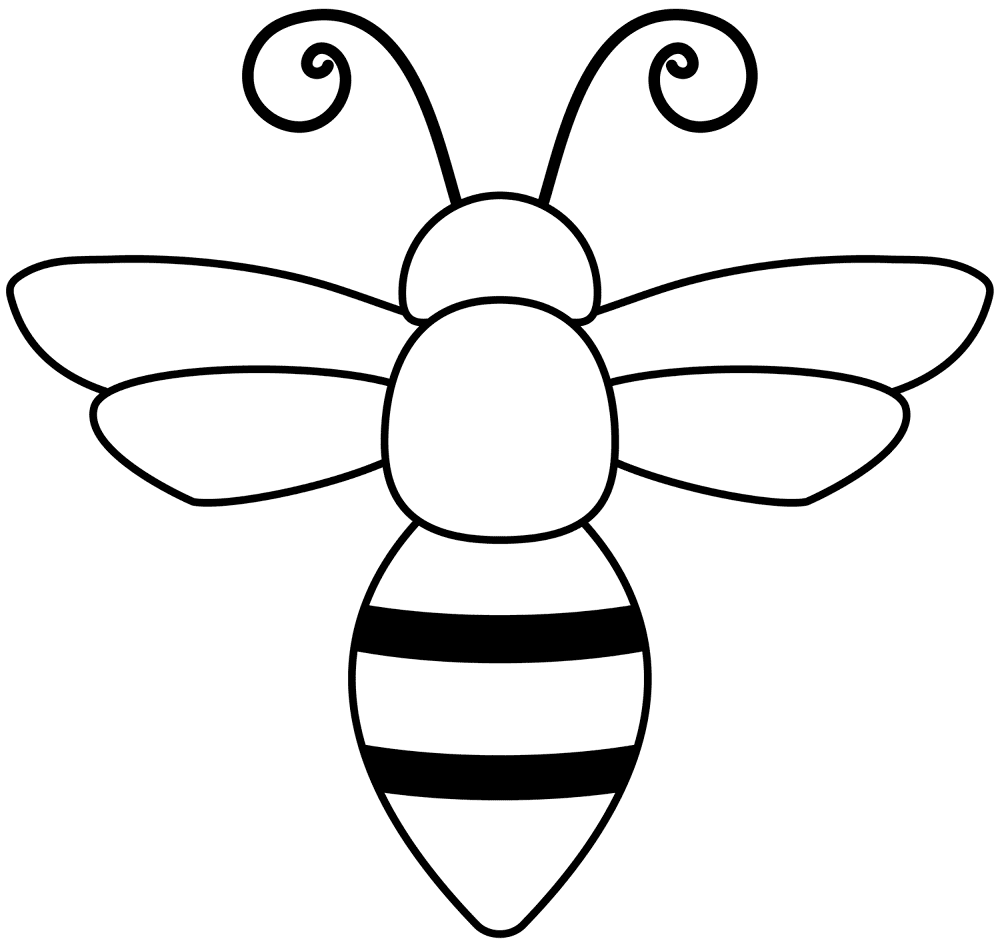 Desenho de Abelhas para colorir e imprimir: número 12