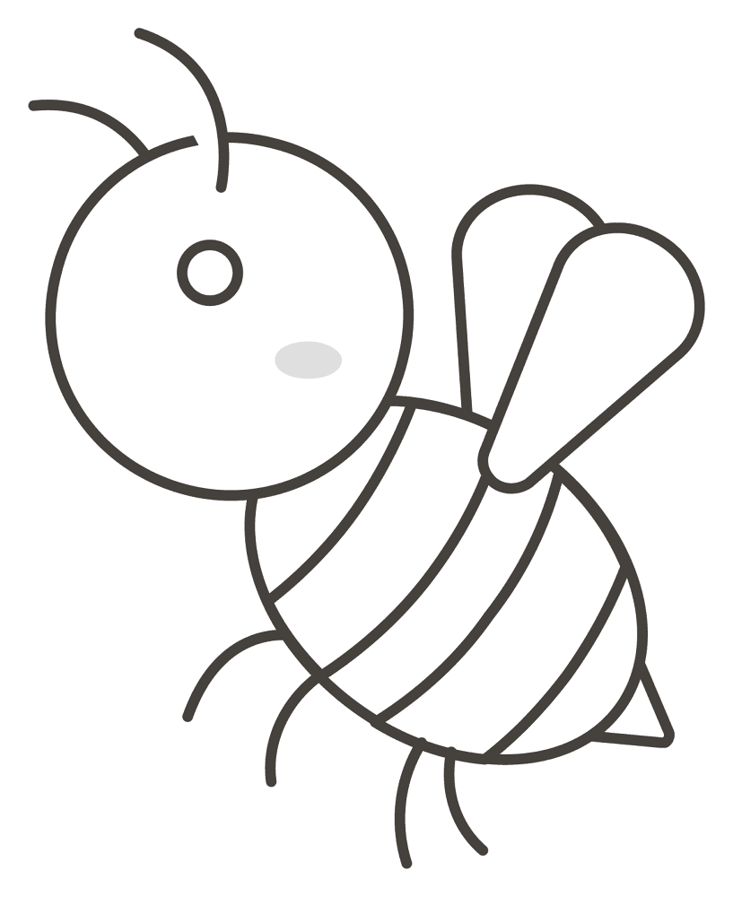 Desenho de Abelhas para colorir e imprimir: número 16