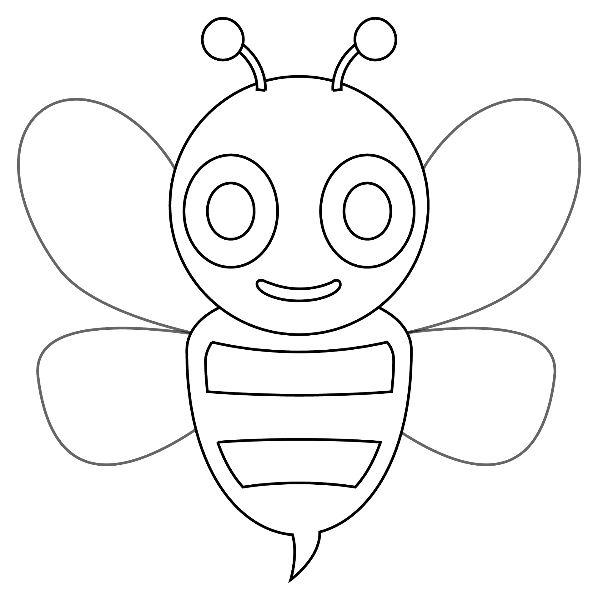 Desenho de Abelhas para colorir e imprimir: número 20