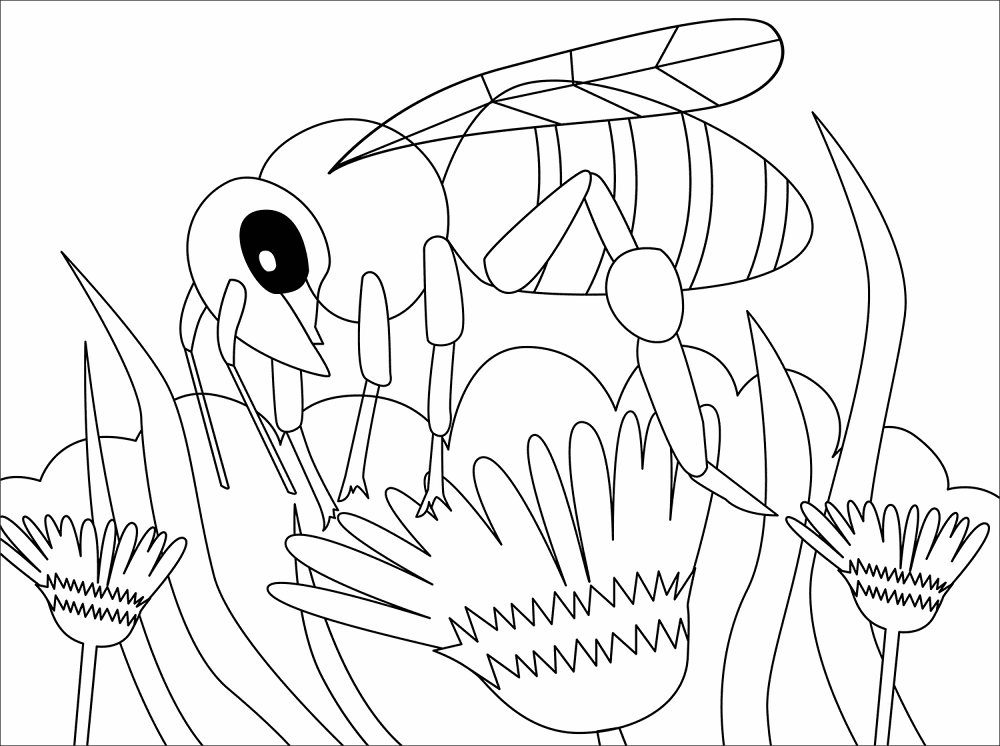 Desenho de Abelhas para colorir e imprimir: número 26