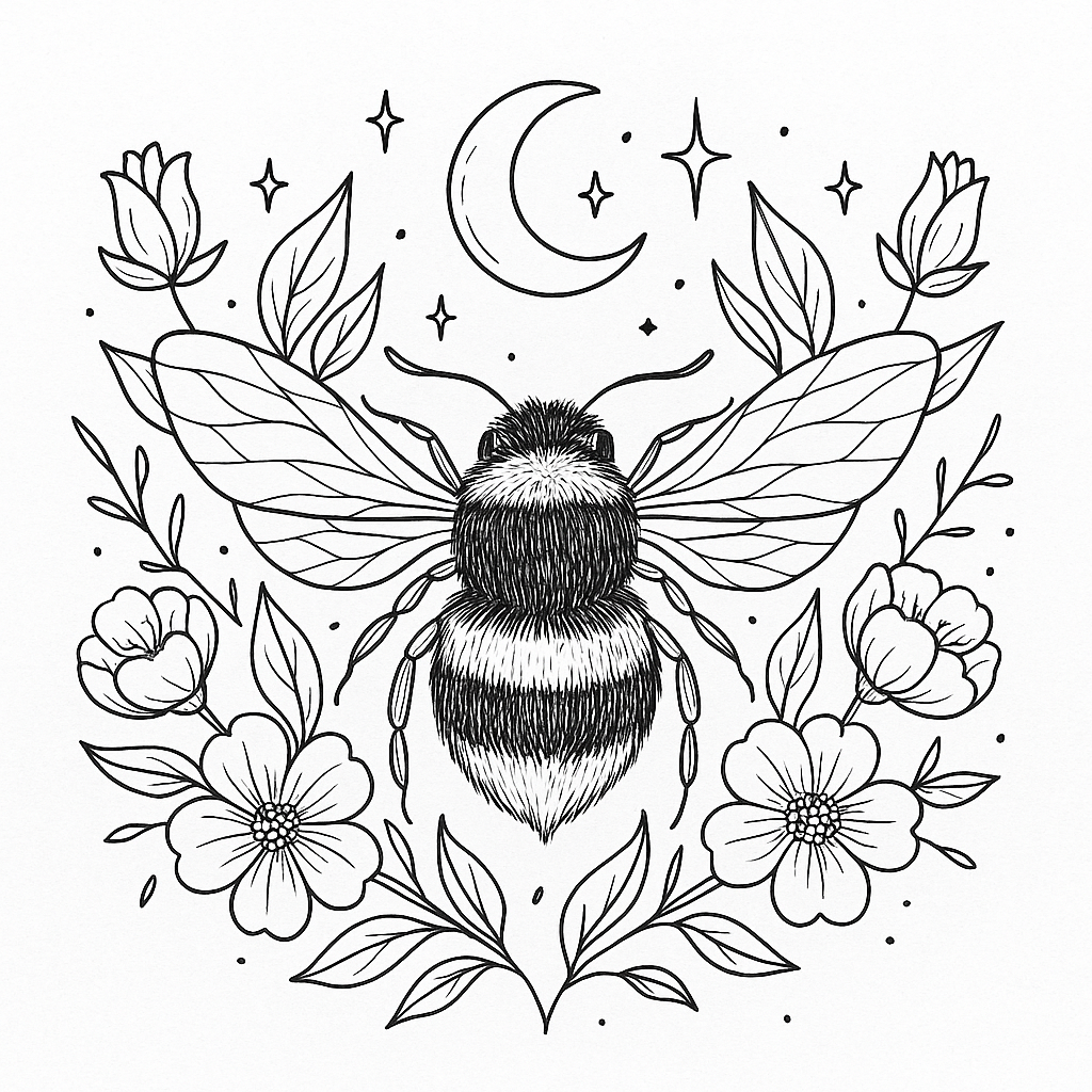 Desenho de Abelhas para colorir e imprimir: número 28