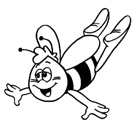 Desenho de Abelhas para colorir e imprimir: número 31