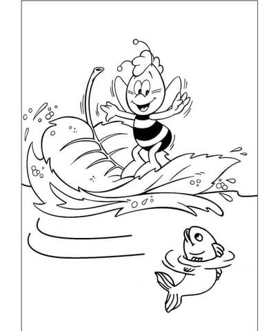 Desenho de Abelhas para colorir e imprimir: número 34