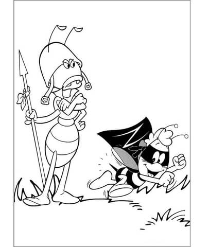 Desenho de Abelhas para colorir e imprimir: número 35