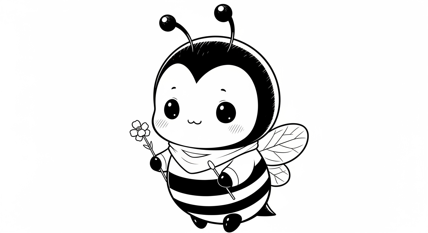 Desenho de Abelhas para colorir e imprimir: número 37