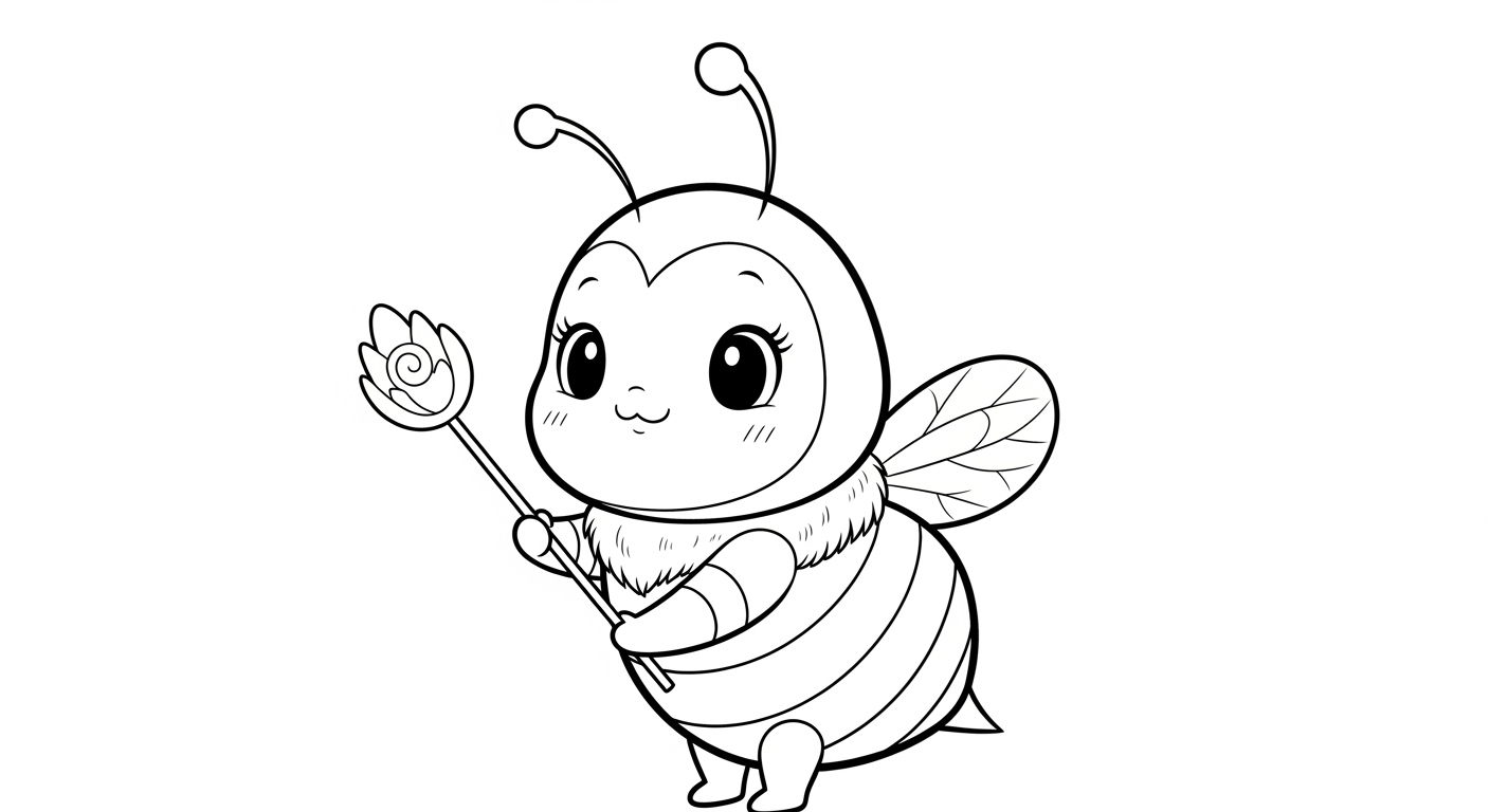 Desenho de Abelhas para colorir e imprimir: número 38