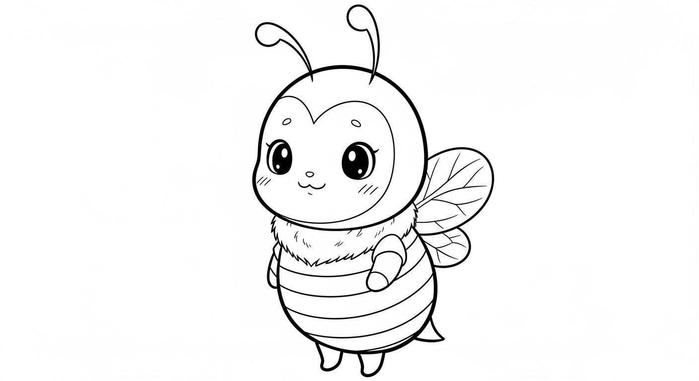 Desenho de Abelhas para colorir e imprimir: número 39