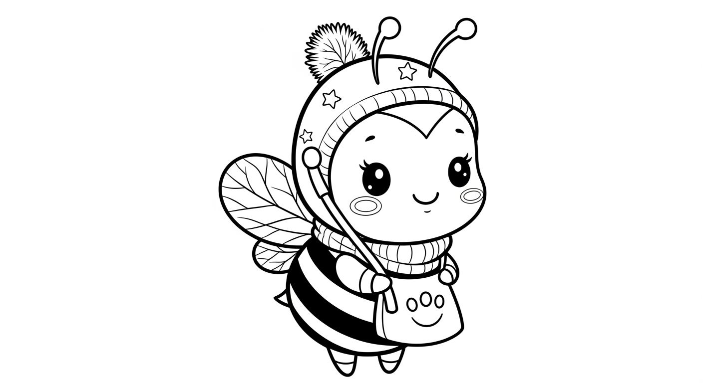 Desenho de Abelhas para colorir e imprimir: número 40