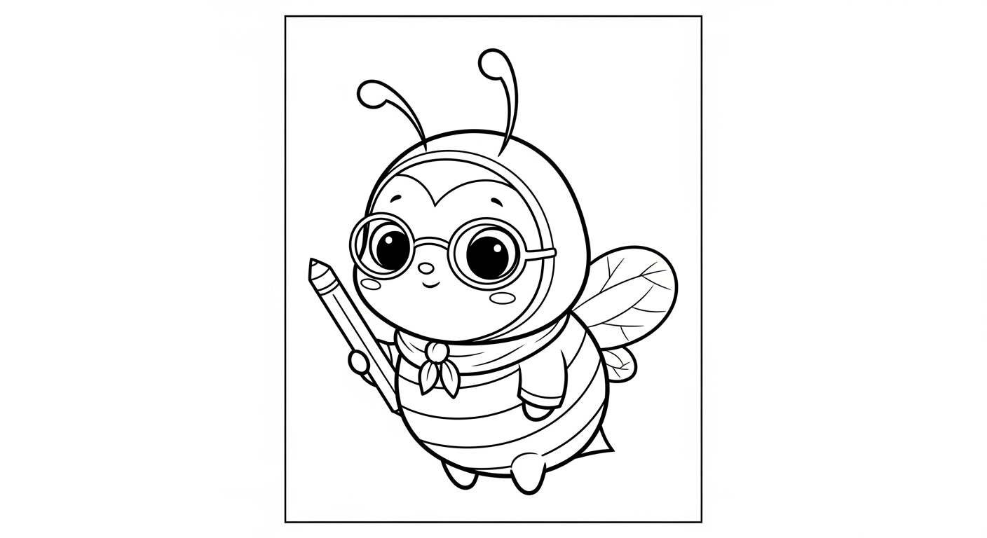 Desenho de Abelhas para colorir e imprimir: número 41