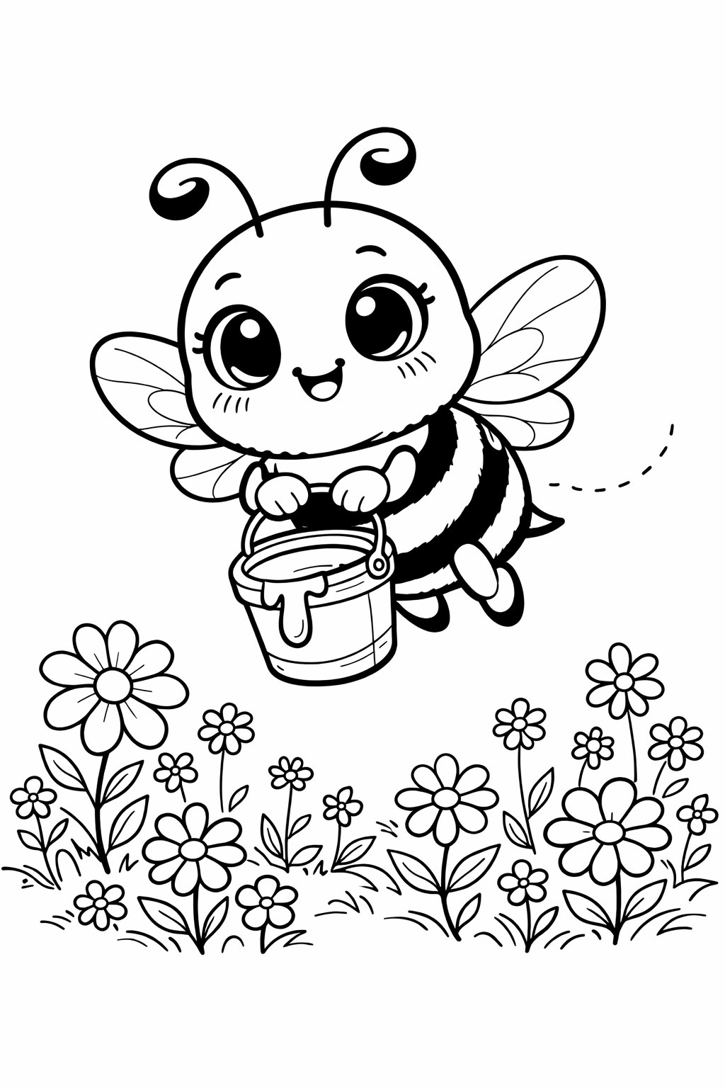 Desenho de Abelhas para colorir e imprimir: número 42