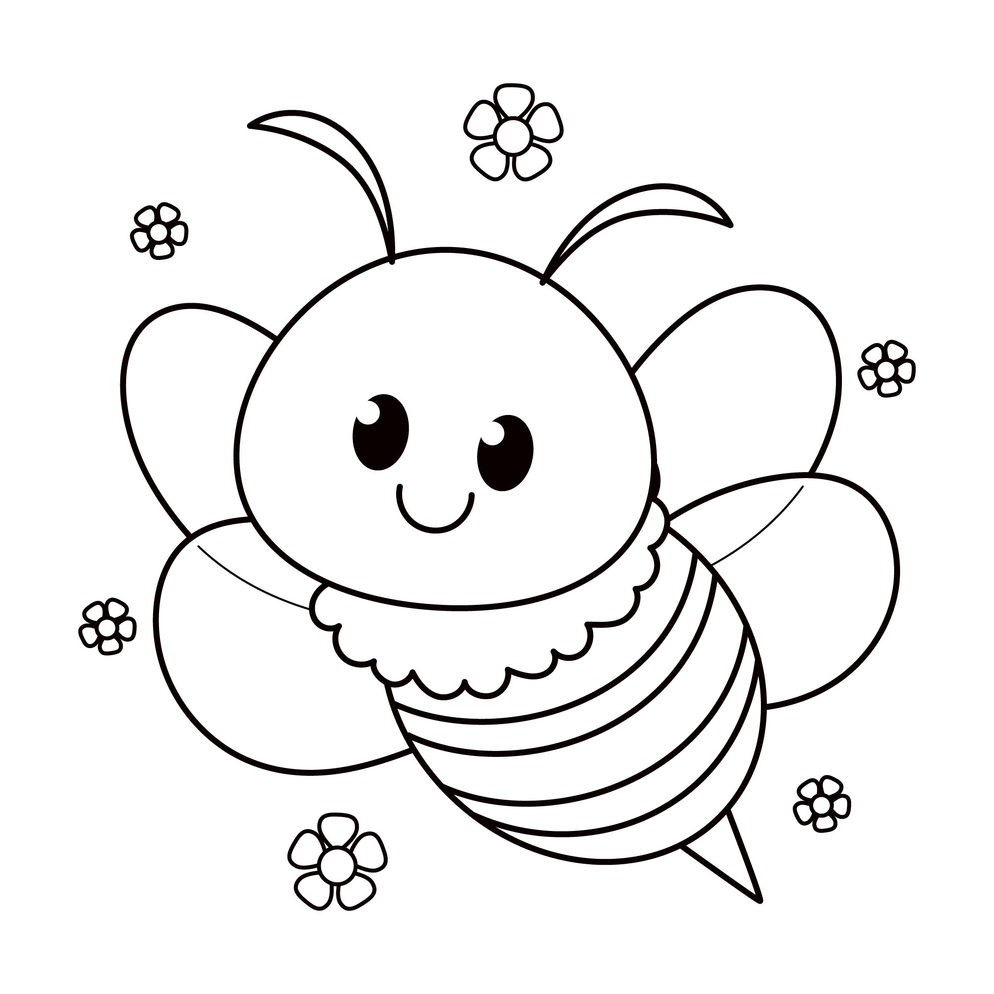 Desenho de Abelhas para colorir e imprimir: número 46