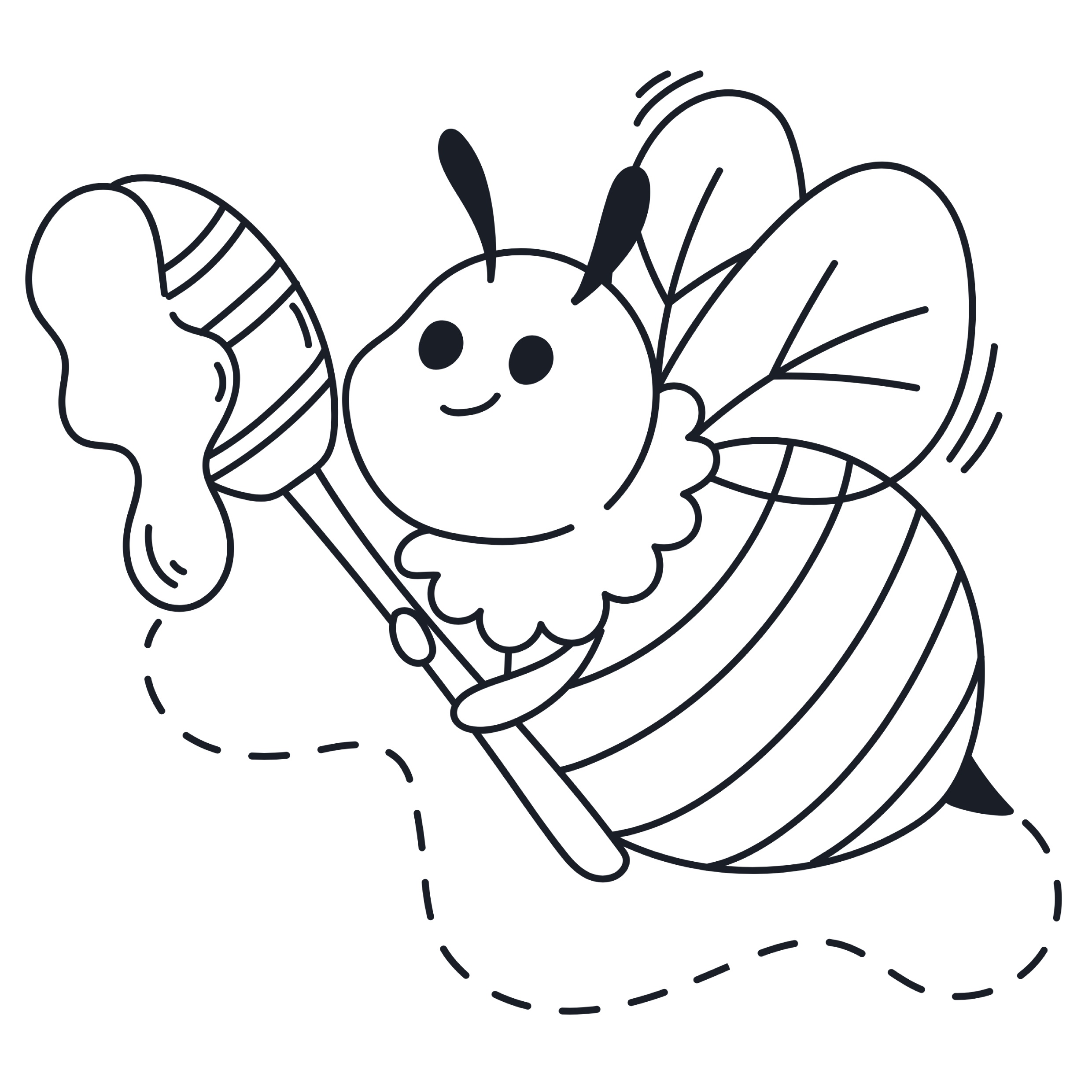 Desenho de Abelhas para colorir e imprimir: número 47