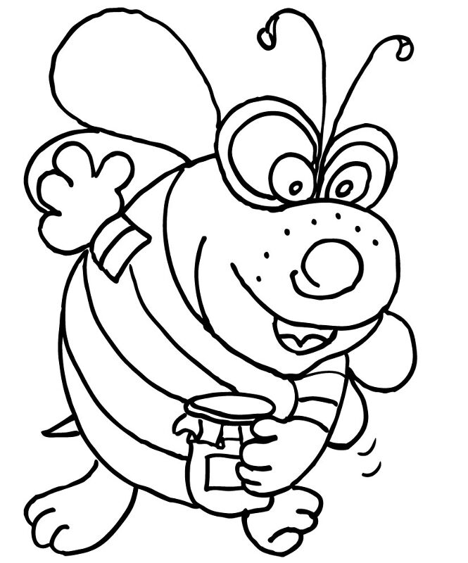 Desenho de Abelhas para colorir