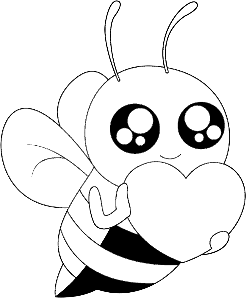 Desenho de Abelhas para colorir