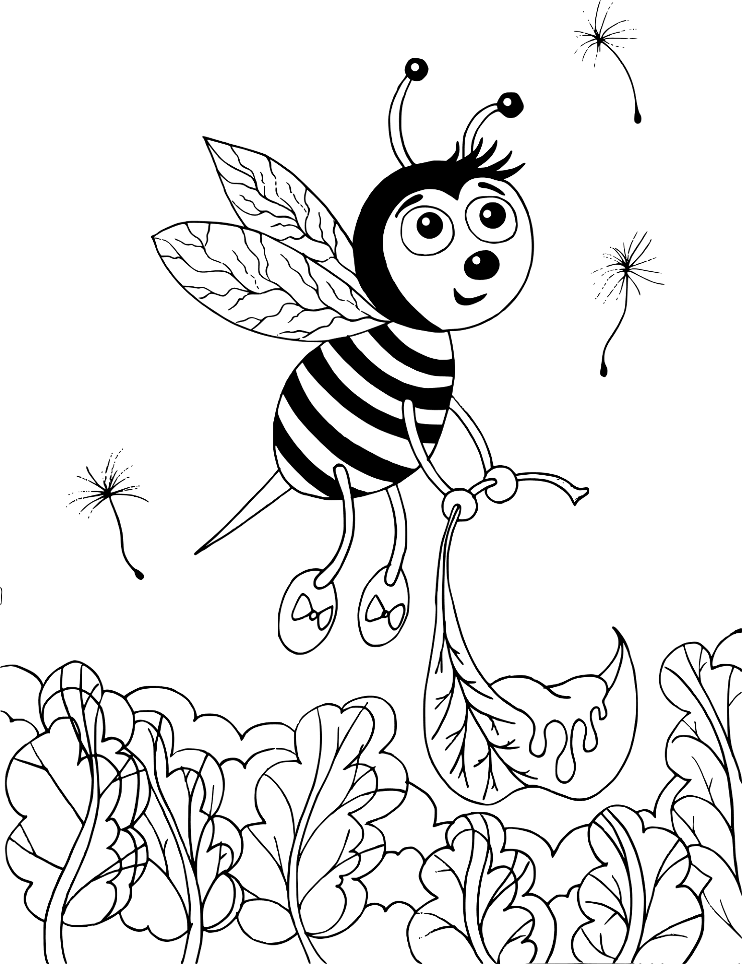 Desenho de Abelhas para colorir