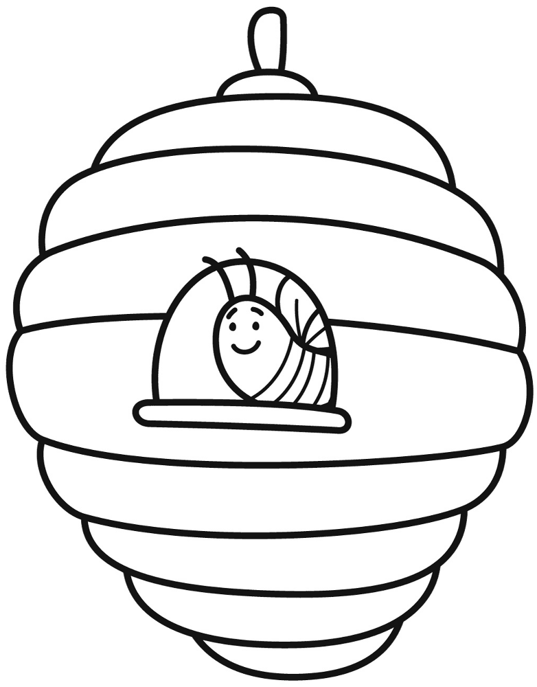 Desenho de Abelhas para colorir