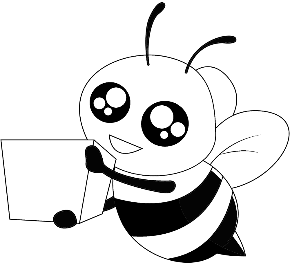 Desenho de Abelhas para colorir