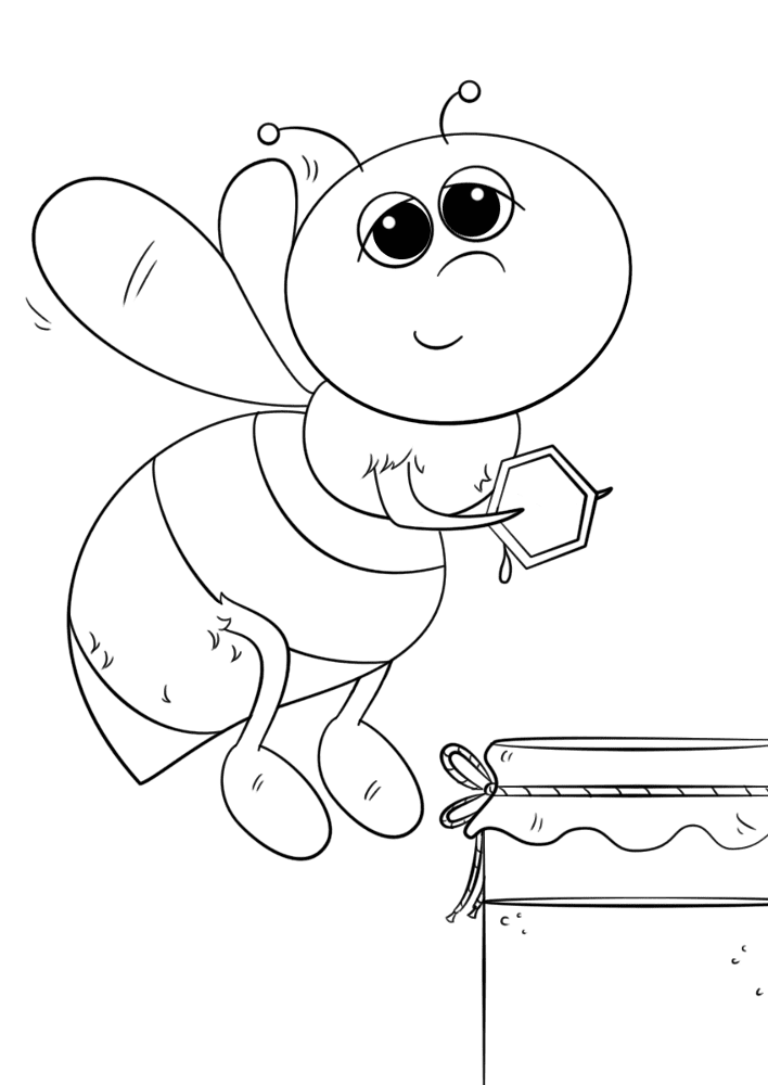 Desenho de Abelhas para colorir