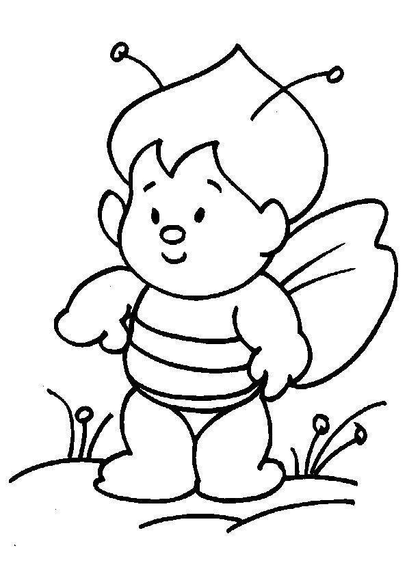 Desenho de Abelhas para colorir