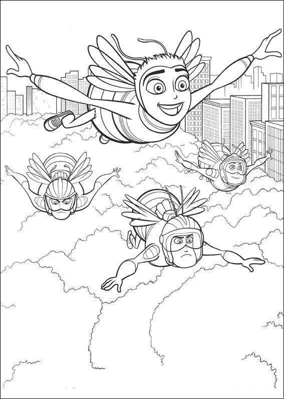 Desenho de Abelhas para colorir