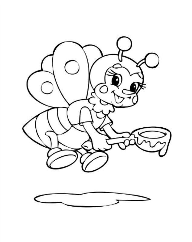 Desenho de Abelhas para colorir